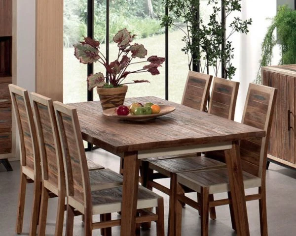 Chaise En Bois De Bateau Exotique Recyclé Et Teinté "Sunboat" – Image 2