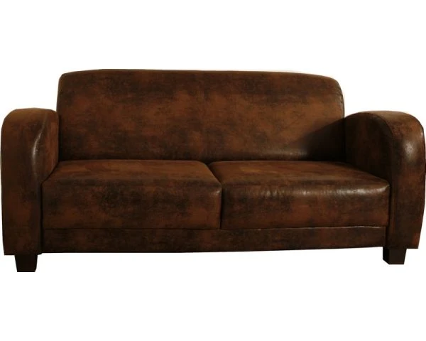 Canapé Club 1930 Aspect Vieux Cuir 3 Places "Année 30" – Image 4
