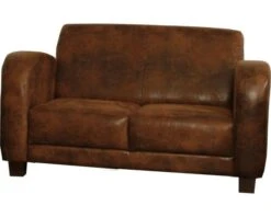 Canapé Club 1930 Aspect Vieux Cuir 2 Places "Année 30"