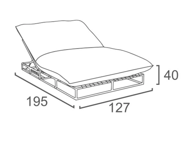 Transat 2 Places Tissu Sunbrella Taupe Et Alu Blanc "Sipura Island" – Image 5