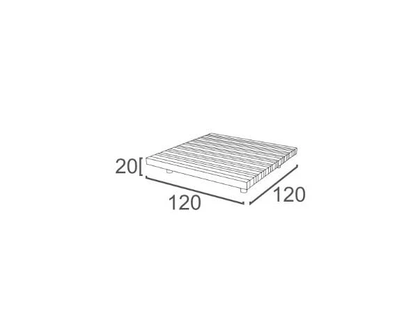 Table Basse Carrée En Teck Massif Et Aluminium 120 X 120 Cm "Lombok" – Image 5