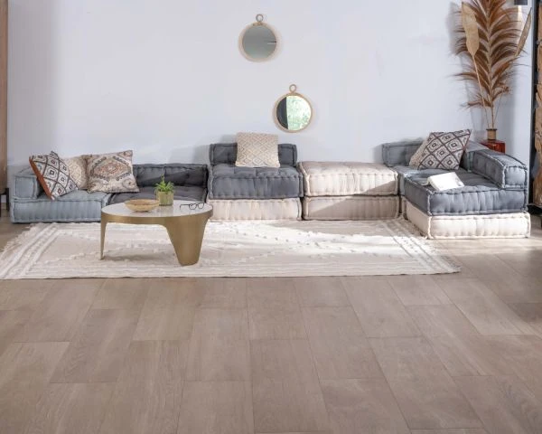 Coussin Rembourré Carré Pour Canapé De Sol Modulaire "Cosy" Coton écru Et Fibres Recyclées – Image 7