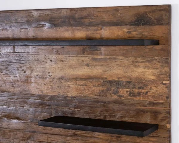 Etagère Murale Acacia Massif 2 Niveaux "Cachou Chic" – Image 5