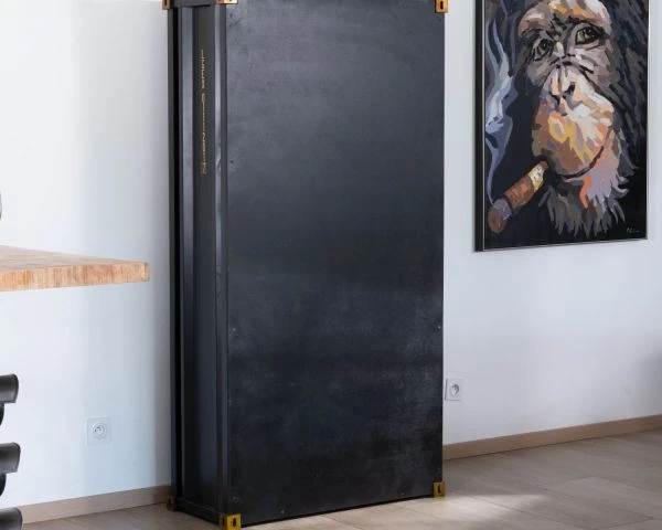 Rangement Bar Style Container à Doubles Portes Noir "Crazy" – Image 9