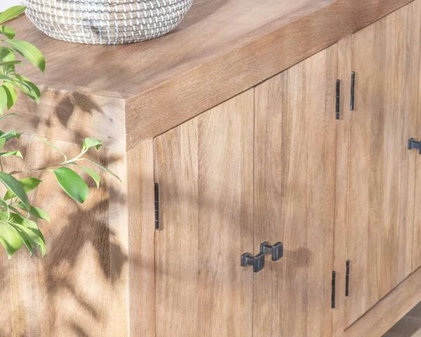 Bahut 4 Portes En Manguier Massif 130cm "Maestro" – Image 2