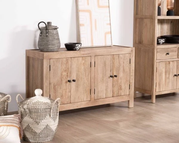 Bahut 4 Portes En Manguier Massif 130cm "Maestro" – Image 8