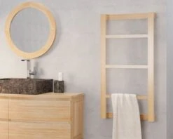 Porte Serviette Mural En Teck