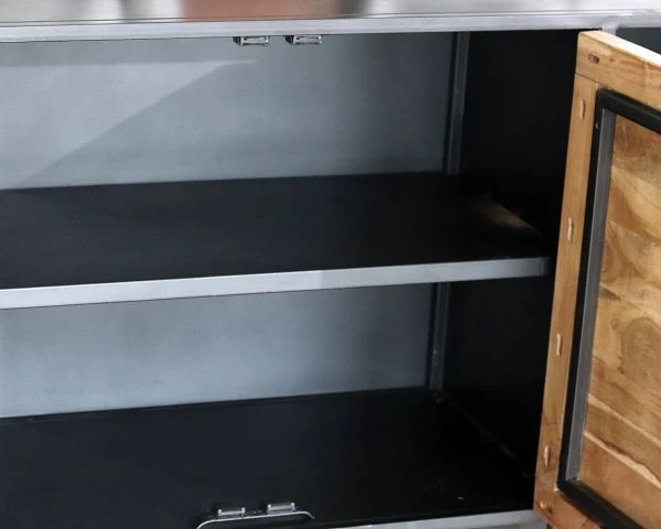 Buffet Bas Industriel Métal Et Bois 170cm "Garry" – Image 8