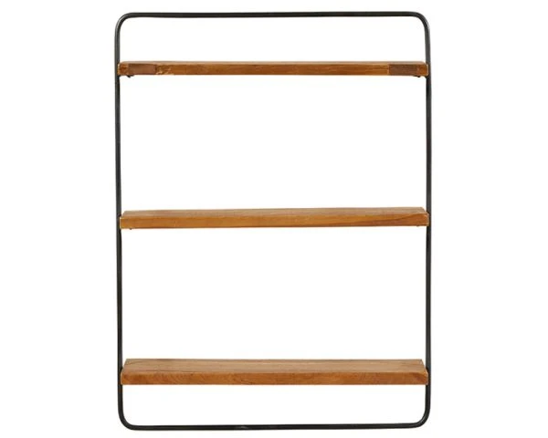 Étagère Murale En Teck Naturel Recyclé Et Métal "Tahara" – Image 3