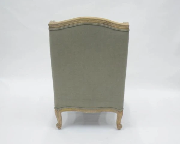 Fauteuil Bergère Imprimé Ginko Taupe Et Crème "Sofia" Ultra Confort – Image 3