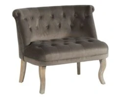 Fauteuil Tissu Et Bois "Denver" XL Gris