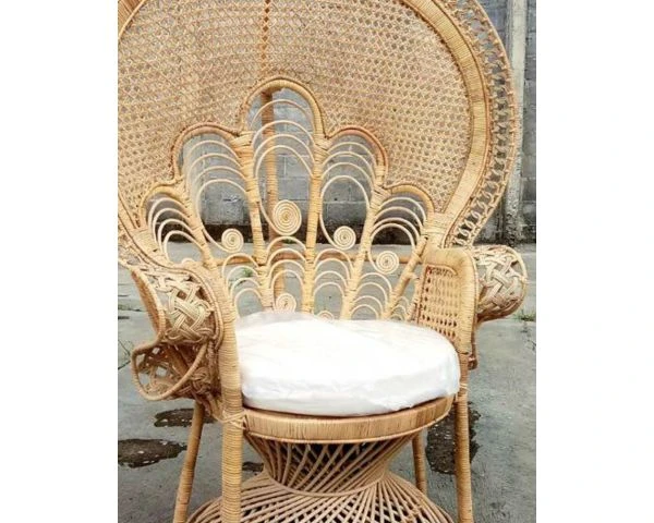 Fauteuil En Rotin Tressé à La Main Style Emmanuelle Collection "Taipa Beach"