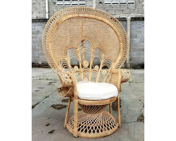 Fauteuil En Rotin Tressé à La Main Style Emmanuelle Collection "Taipa Beach" – Image 2