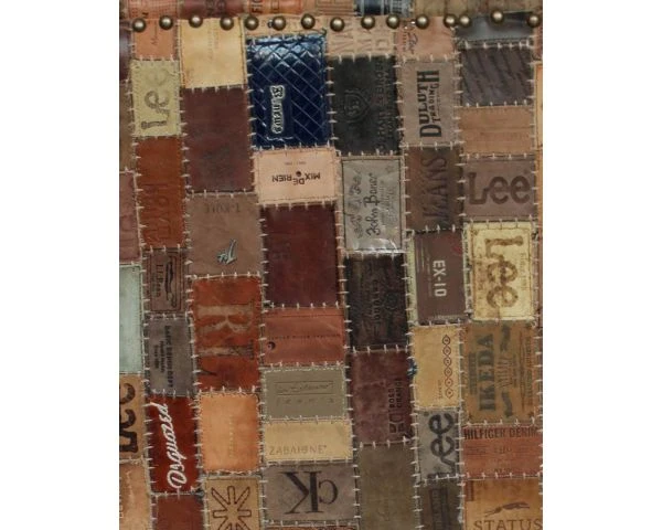 Fauteuil Bergère 100% Unique Tissu Recyclé Et Bois "Pop Vintage" – Image 10