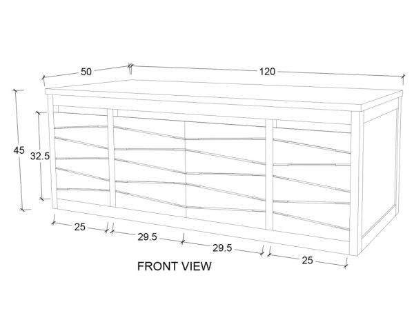 Meuble Sous Vasque Suspendu En Teck 120 Cm "Moho" – Image 8