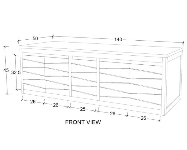 Meuble Sous Vasque Suspendu En Teck 140 Cm "Moho" – Image 6