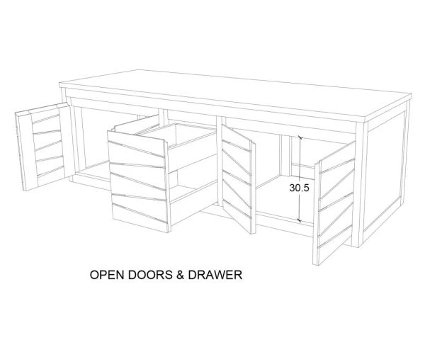 Meuble Sous Vasque Suspendu En Teck 140 Cm "Moho" – Image 7