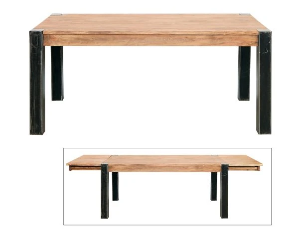 Table De Repas 180 Cm Avec Allonges "Urban Métal"