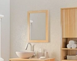 Miroir Rectangulaire Cadre En Teck 50x70 Cm