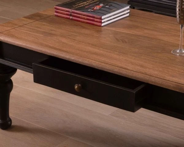 Table Basse Bicolore Rectangulaire Style Néoclassique Chic "Legacy" – Image 4