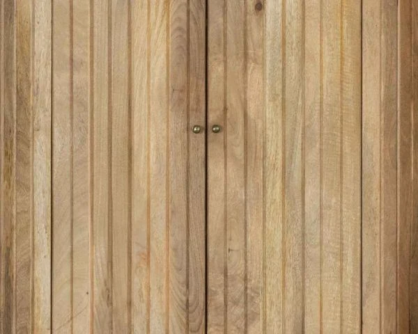 Armoire Style Rétro Chic Angles Arrondis Métal Et Manguier "Slender" – Image 4