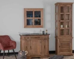 Meuble Salle De Bain Pierre 1 Vasque Bois Massif Arrondi "Églantine"