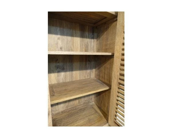 Colonne De Salle De Bain En Bois Massif Ouverture Droite "Persienne" – Image 2