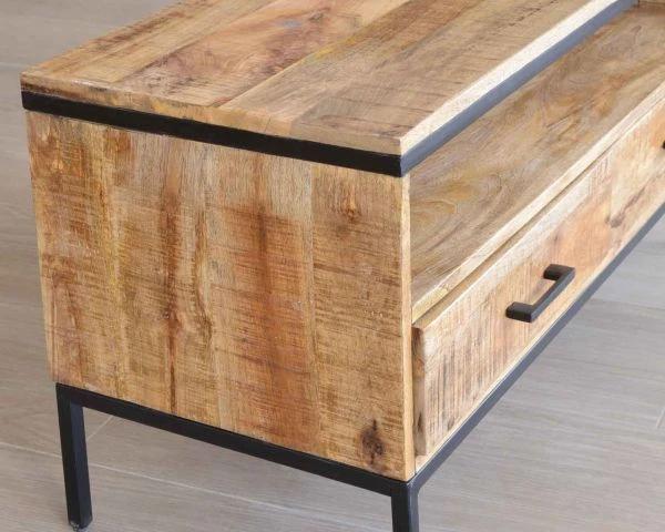 Petit Meuble Télé Style Factory En Bois Avec Piétement Aérien "Mango" – Image 3