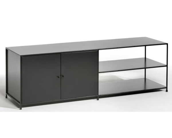 Meuble Télé Métal Noir 160 Cm "Atelier" – Image 2