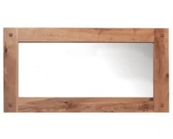 Miroir Avec Cadre En Chêne Massif Huilé "Lodge Casita" 150x80cm