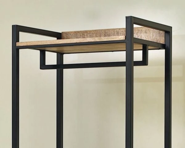 Dressing Industriel Ouvert Bois Massif Et Métal Noir "Atelier" – Image 6