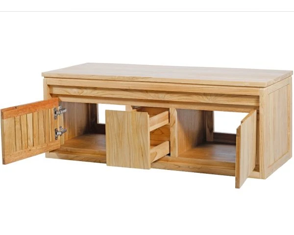 Meuble Sous Vasque Suspendu En Teck 120 Cm "Doko" – Image 7