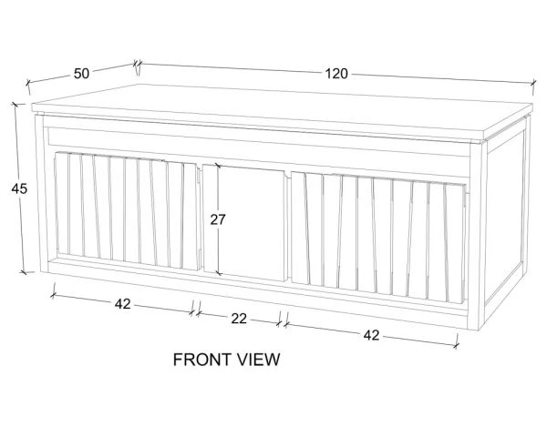Meuble Sous Vasque Suspendu En Teck 120 Cm "Doko" – Image 8