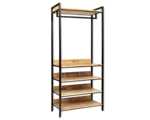 Armoire Factory Bois Et Métal 5 étagères 1 Tringle "Atelier" – Image 5