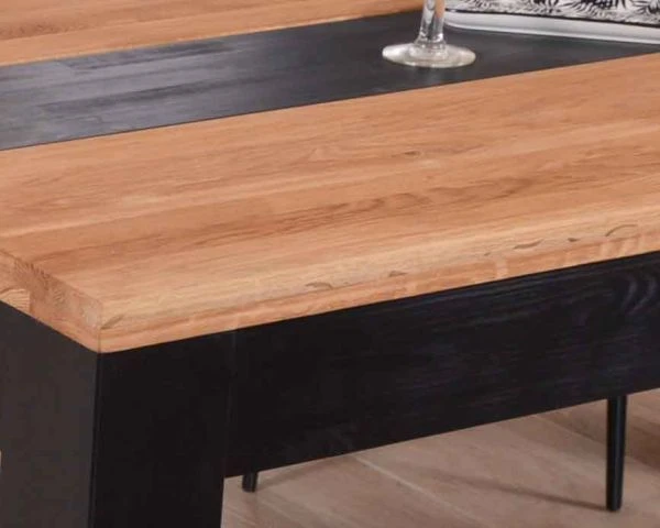 Table à Manger Carrée 140x140 "Toly" Chêne Et Pin Massifs – Image 3