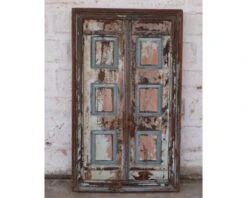 Porte Indienne Unique En Bois Massif Upcyclé "Vieille Porte"