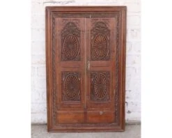 Ancienne Porte Indienne En Bois Massif "Vieille Porte" Pièce Unique