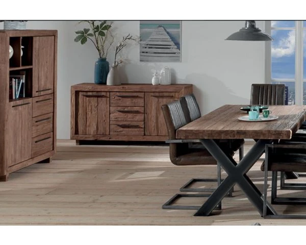 Table En Teck Massif Recyclé 220cm "Oregon" – Image 2