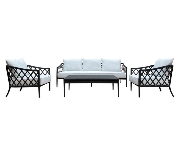 Table Basse Extérieure Rectangulaire En Aluminium Anthracite "Amboise" – Image 2