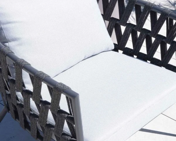Lot De 2 Chaises De Jardin Design Grises "Saumur" Haut De Gamme – Image 3