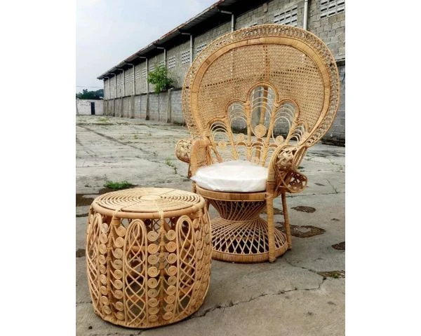 Fauteuil En Rotin Tressé à La Main Style Emmanuelle Collection "Taipa Beach" – Image 3