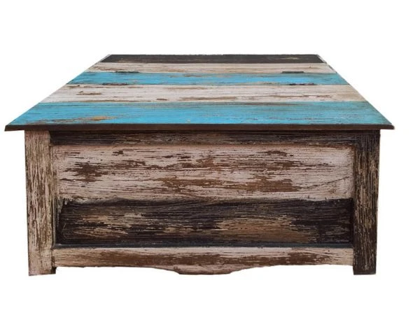 Table Basse Carrée Coffre Style Récup "Cookies"