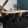 Table à Manger Haut De Gamme Plateau Bois épais Pieds Métal "3D" 240cm