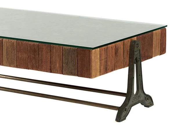 Vitre Pour Table Basse Rectangulaire Teck "Amki" – Image 4