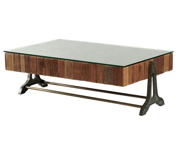 Vitre Pour Table Basse Rectangulaire Teck "Amki"