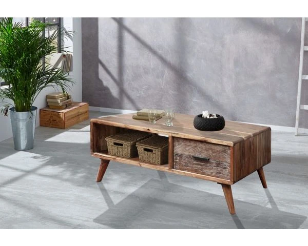 Table Basse Scandinave Rectangulaire Acacia Massif "Oslo"