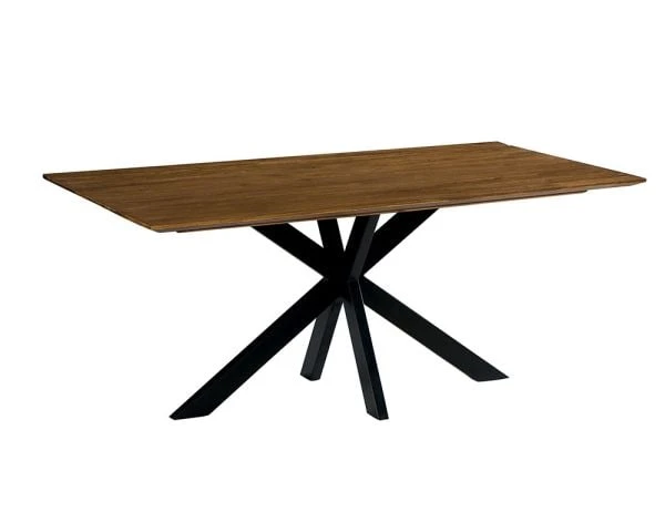 Table De Repas Avec Pieds Mikado Et Plateau En Teck 180 Cm "Copley" – Image 3
