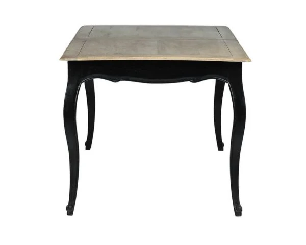 Table à Manger Extensible Noire Et Bois Naturel "Legacy" Style Shabby – Image 10