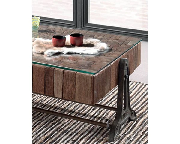 Vitre Pour Table Basse Rectangulaire Teck "Amki" – Image 6