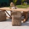Table De Repas En Teck Upcyclé Avec Pieds Renforcés "Balangan Beach" 220 Cm